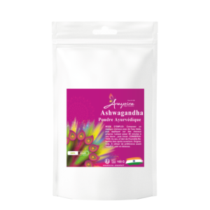 Ashwagandha poudre vegan ayurvédique indienne Anazwina Maroc