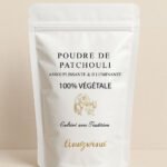 Poudre de Patchouli ayurvédique bio – soin naturel purifiant et apaisant pour cheveux