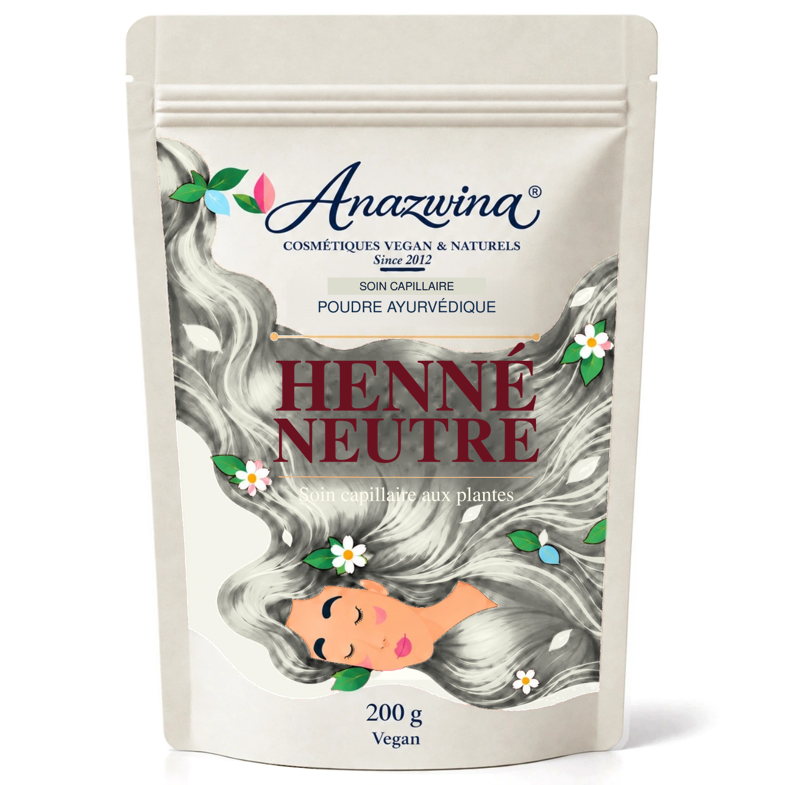 anazwina-henne-neutre-poudre-ayurvedique-200g-2 HENNÉ NEUTRE - الصورة 1