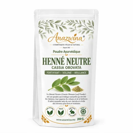 poudre de henne neutre bio soin capillaire naturel Anazwina