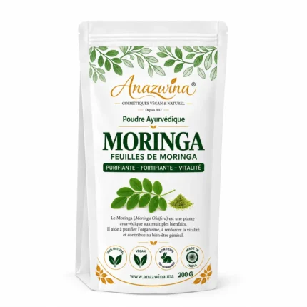 poudre de moringa bio soin nutritif et revitalisant Anazwina