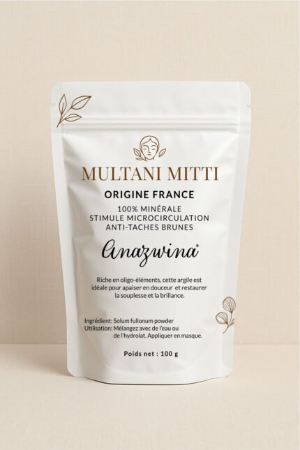 ARGILE Multani Mitti naturelle soin stimulant microcirculation et anti taches