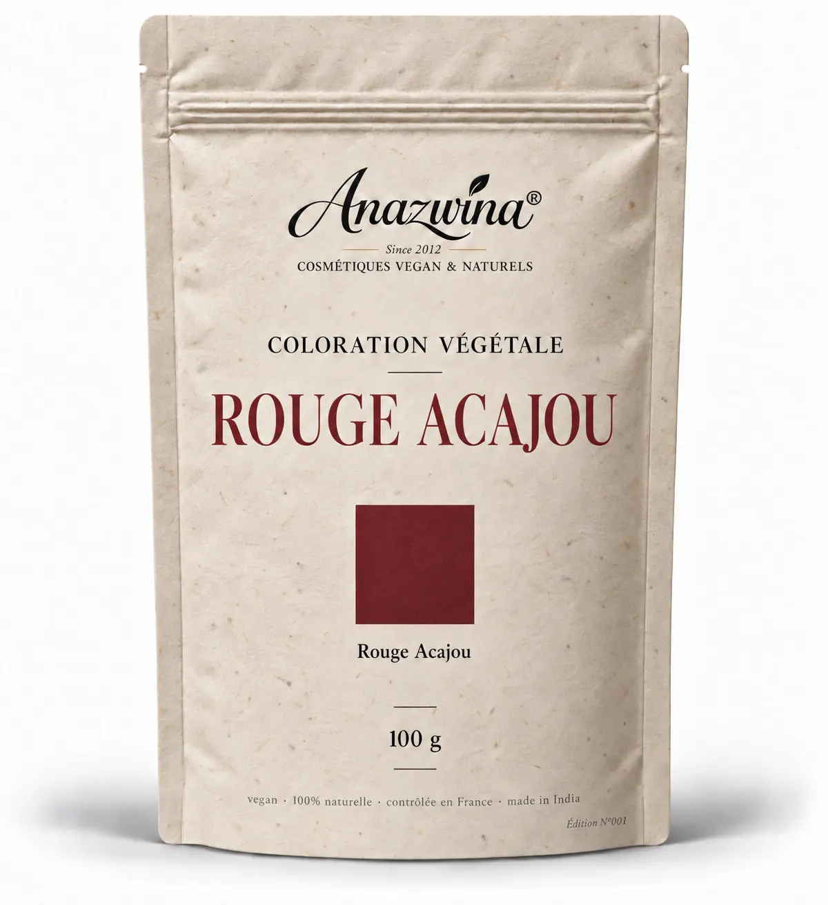 sachet-rouge-acajou-coloration-vegetale-anazwina-100g ROUGE - ACAJOU – Image 1