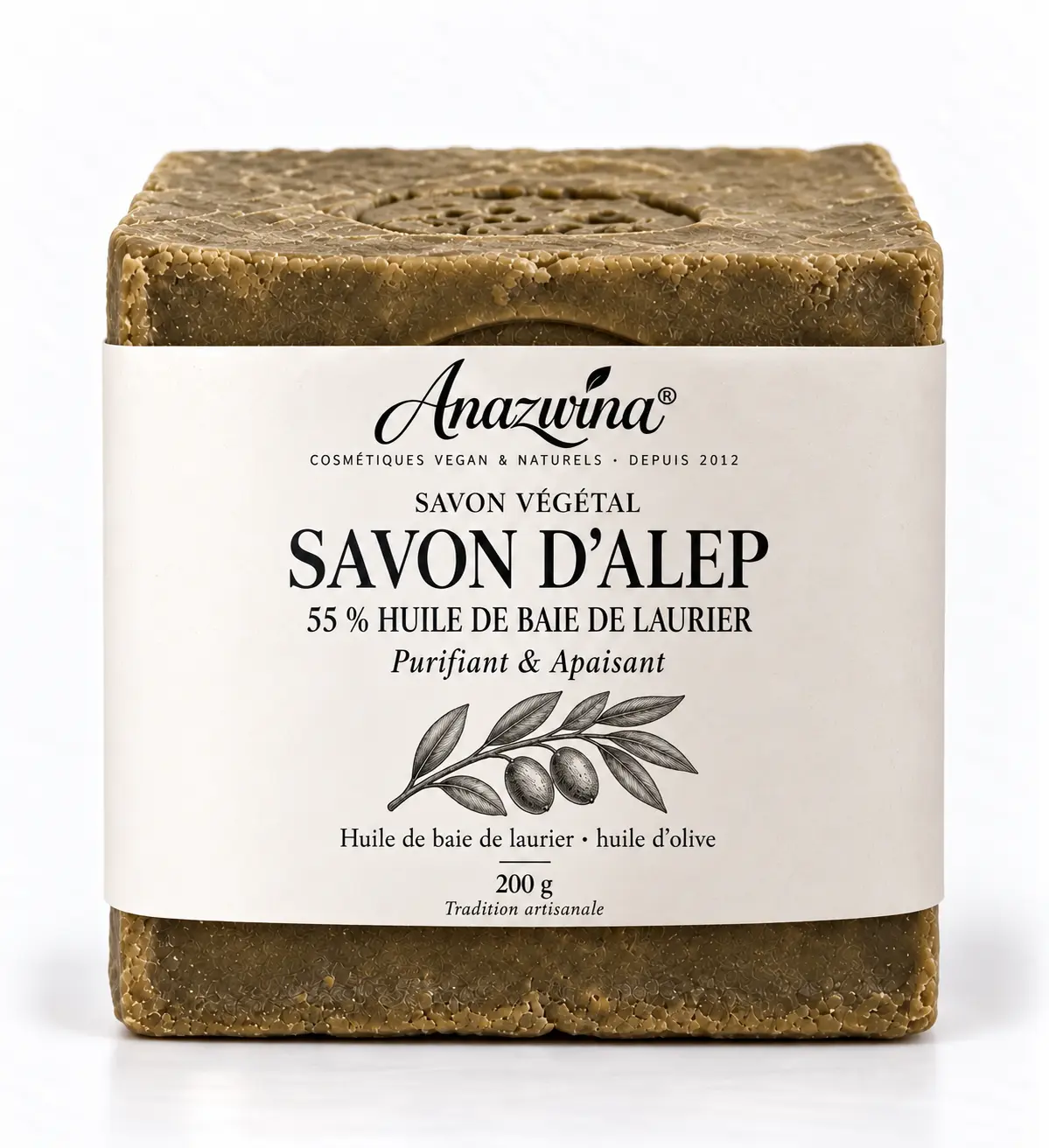 Savon d’Alep Authentique – 55% Huile de Baie de Laurier
