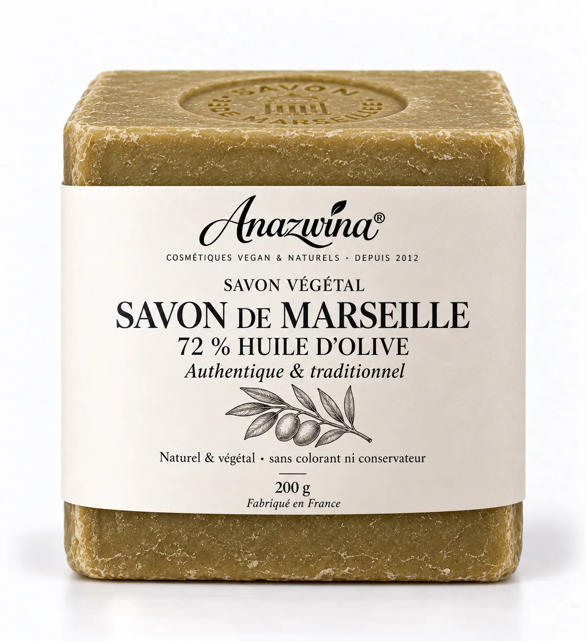 Savon de Marseille Authentique – 72% Huile d’Olive